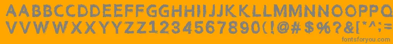 Category-Schriftart – Graue Schriften auf orangefarbenem Hintergrund