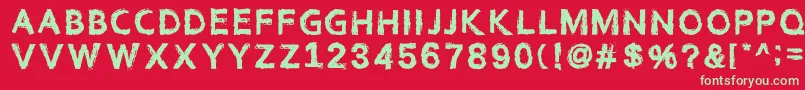 Category Font – Green Fonts on Red Background
