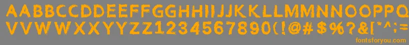 Category Font – Orange Fonts on Gray Background