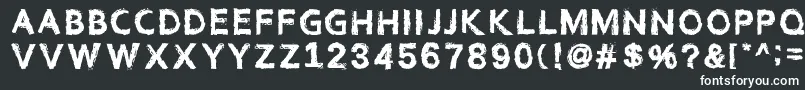 Category Font – White Fonts on Black Background