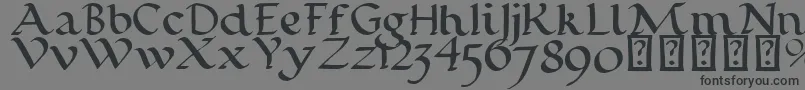 Шрифт CalligraphyPen – чёрные шрифты на сером фоне