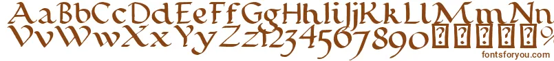 CalligraphyPen-fontti – ruskeat fontit valkoisella taustalla