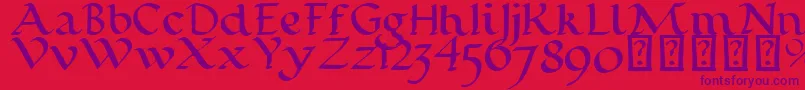 fuente CalligraphyPen – Fuentes Moradas Sobre Fondo Rojo