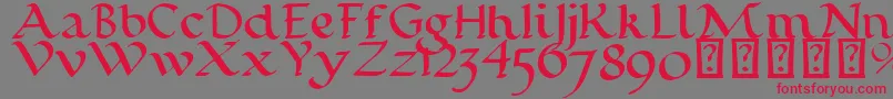 CalligraphyPen Font – Red Fonts on Gray Background