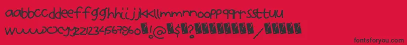 Шрифт Zipperfries – чёрные шрифты на красном фоне