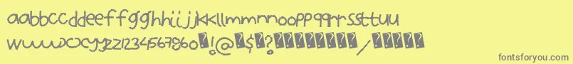 Zipperfries Font – Gray Fonts on Yellow Background