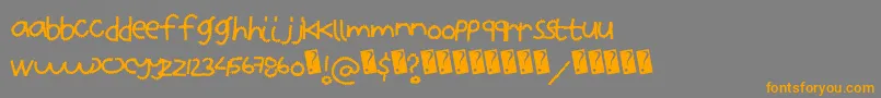 Zipperfries Font – Orange Fonts on Gray Background