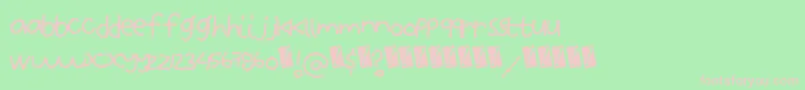 Zipperfries Font – Pink Fonts on Green Background