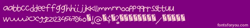 Zipperfries Font – Pink Fonts on Purple Background