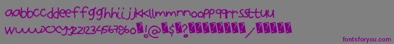 Zipperfries Font – Purple Fonts on Gray Background