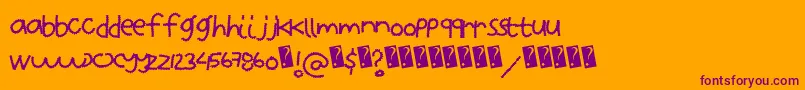 Zipperfries Font – Purple Fonts on Orange Background
