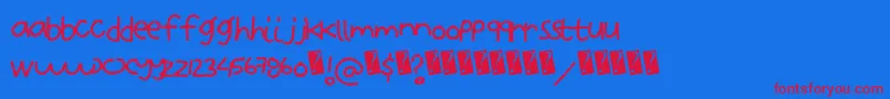 Zipperfries Font – Red Fonts on Blue Background