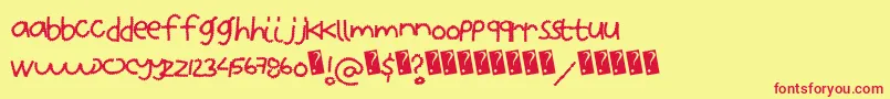 Шрифт Zipperfries – красные шрифты на жёлтом фоне