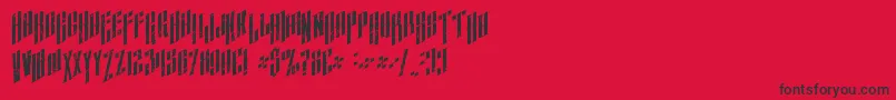 AlmanacItalicGrunge Font – Black Fonts on Red Background