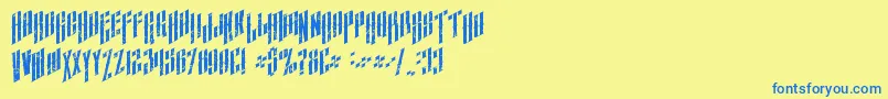 fuente AlmanacItalicGrunge – Fuentes Azules Sobre Fondo Amarillo