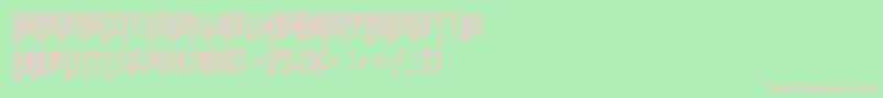 AlmanacItalicGrunge Font – Pink Fonts on Green Background