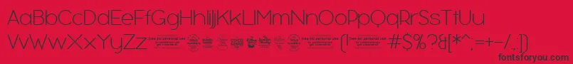 BubbleboddyExtralighttrial Font – Black Fonts on Red Background