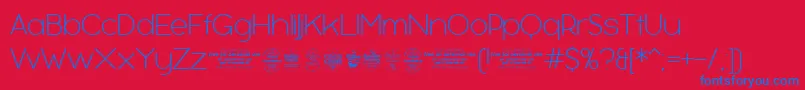 BubbleboddyExtralighttrial Font – Blue Fonts on Red Background