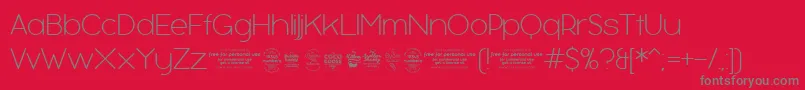 BubbleboddyExtralighttrial Font – Gray Fonts on Red Background