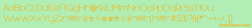 BubbleboddyExtralighttrial Font – Orange Fonts on Green Background