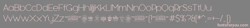 BubbleboddyExtralighttrial Font – Pink Fonts on Gray Background