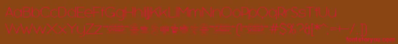 BubbleboddyExtralighttrial Font – Red Fonts on Brown Background