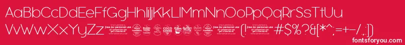 BubbleboddyExtralighttrial Font – White Fonts on Red Background