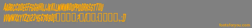 HollywoodHillsCondensedItalic Font – Orange Fonts on Gray Background