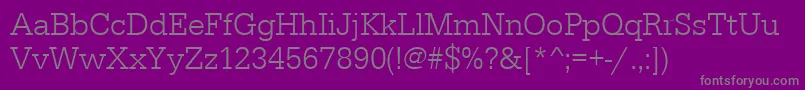 Czcionka Urwegyptiennetlignar – szare czcionki na fioletowym tle