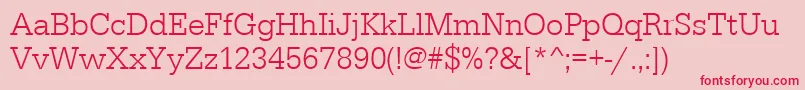 Urwegyptiennetlignar Font – Red Fonts on Pink Background