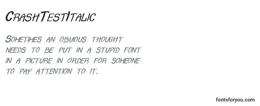 CrashTestItalic Font