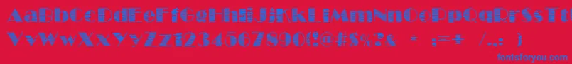 FollowScratch Font – Blue Fonts on Red Background