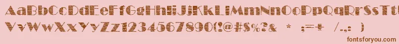 FollowScratch-Schriftart – Braune Schriften auf rosa Hintergrund
