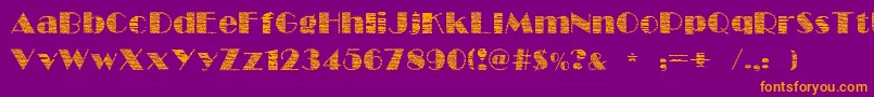 FollowScratch Font – Orange Fonts on Purple Background