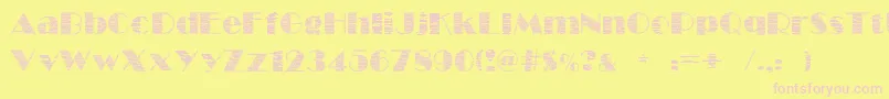 FollowScratch Font – Pink Fonts on Yellow Background