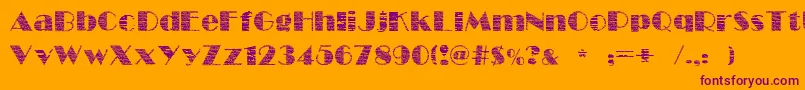 FollowScratch Font – Purple Fonts on Orange Background