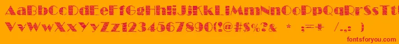 FollowScratch Font – Red Fonts on Orange Background