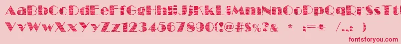 fuente FollowScratch – Fuentes Rojas Sobre Fondo Rosa