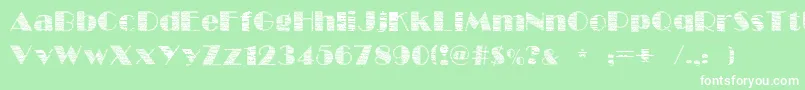 FollowScratch-Schriftart – Weiße Schriften auf grünem Hintergrund