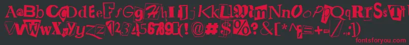 RaymondRegular Font – Red Fonts on Black Background