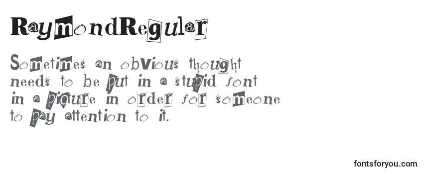 Schriftart RaymondRegular