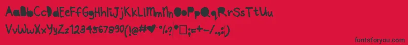 fuente Joannepapercut – Fuentes Negras Sobre Fondo Rojo