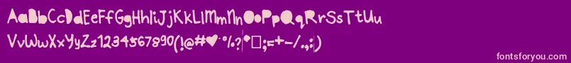 Joannepapercut Font – Pink Fonts on Purple Background