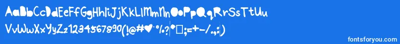 Joannepapercut Font – White Fonts on Blue Background