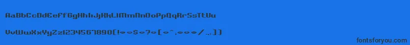 Więcej informacji o czcionce BadlocicgCompression Czcionka BadlocicgCompression – czarne czcionki na niebieskim tle