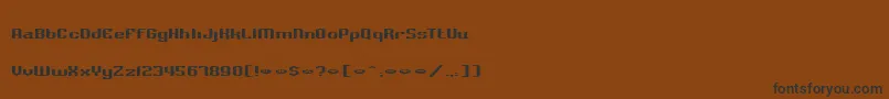 BadlocicgCompression-Schriftart – Schwarze Schriften auf braunem Hintergrund