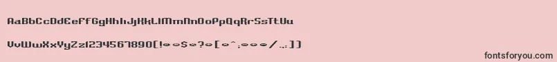 Шрифт BadlocicgCompression – чёрные шрифты на розовом фоне