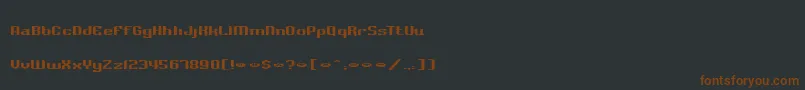 Fonte BadlocicgCompression – fontes marrons em um fundo preto