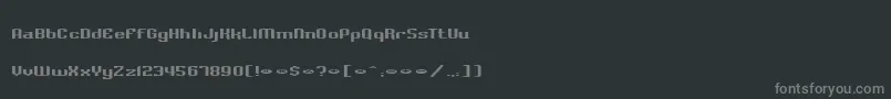 BadlocicgCompression Font – Gray Fonts on Black Background