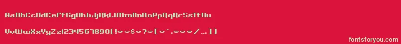 Fonte BadlocicgCompression – fontes verdes em um fundo vermelho